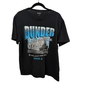 Dunder Miflin The Office Graphic T-shirt Old Navy Size Large Unisex Black